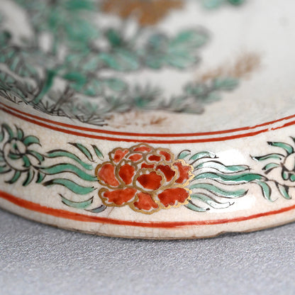 Rare! Meiji p. Vase Set ー三代 清水 六兵衛 "色絵花鳥文花瓶"