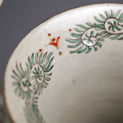 Rare! Meiji p. Vase Set ー三代 清水 六兵衛 "色絵花鳥文花瓶"