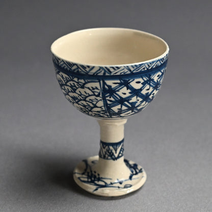 Stemmed Bajohai Sake Cup ー重森 陽子 “馬上盃”