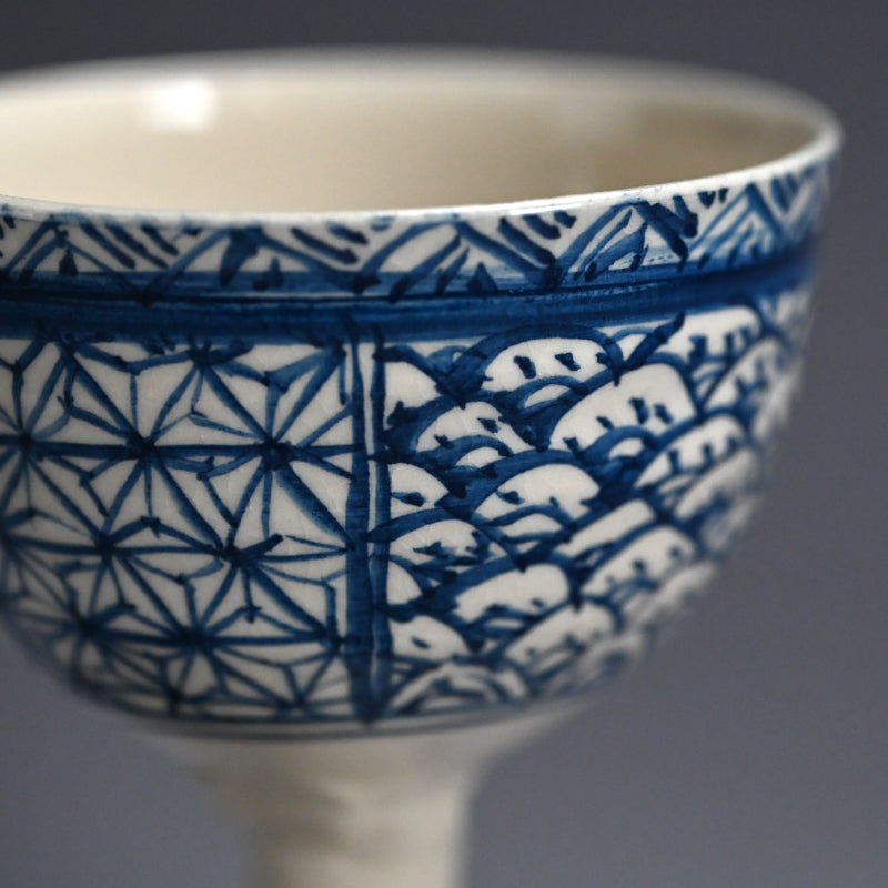 Stemmed Bajohai Sake Cup ー重森 陽子 “馬上盃”