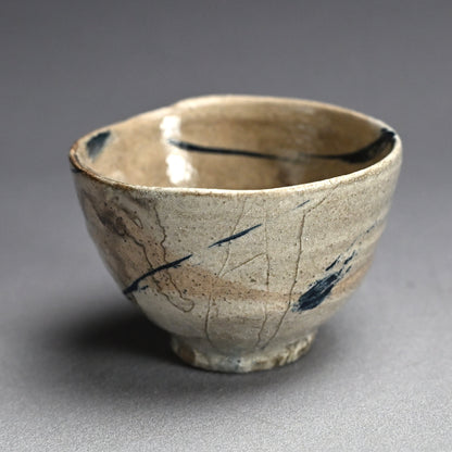 Random Blue Line Chawn Tea Bowl ー重森 陽子 “青線 茶碗”