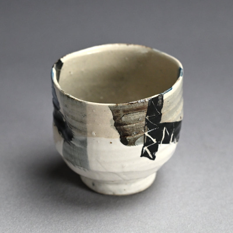 Deep Circle-Circle Chawan Tea Bowl ー重森 陽子 “丸丸 筒茶碗”