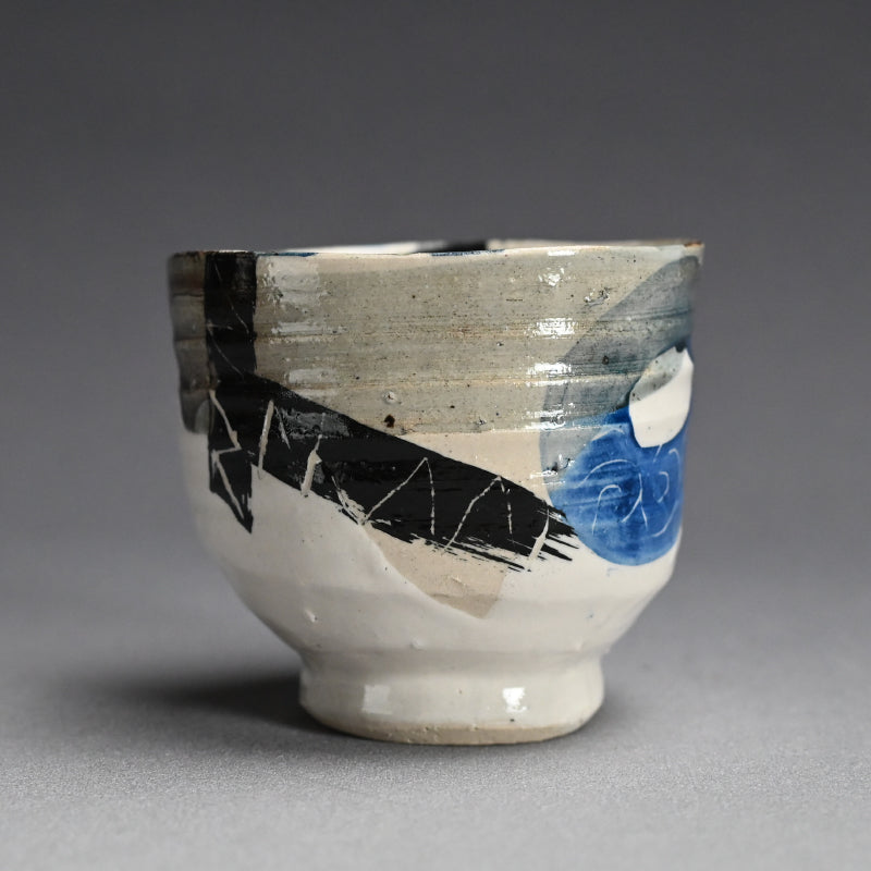 Deep Circle-Circle Chawan Tea Bowl ー重森 陽子 “丸丸 筒茶碗”