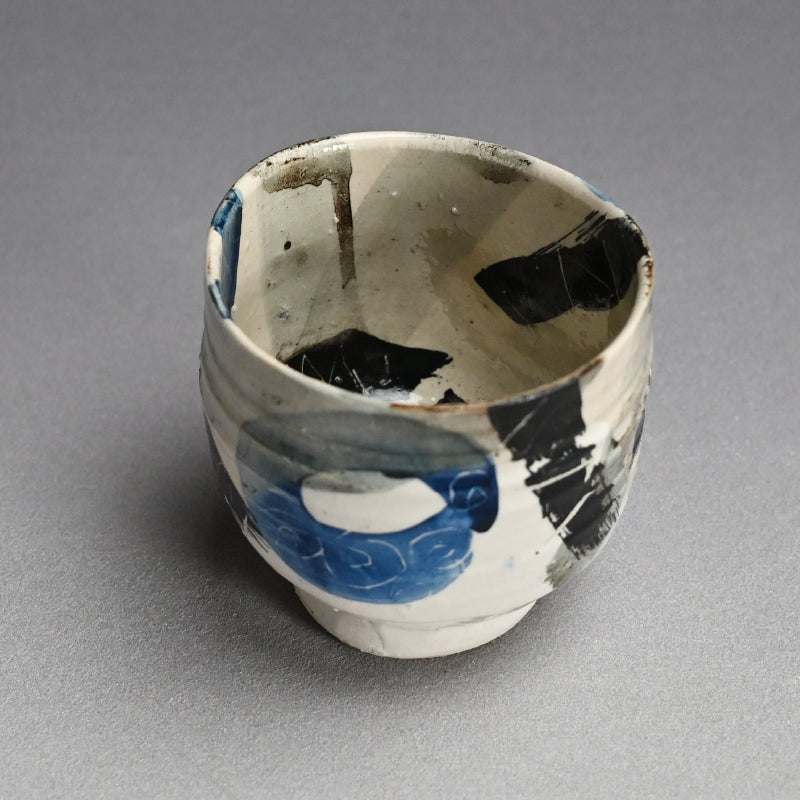 Deep Circle-Circle Chawan Tea Bowl ー重森 陽子 “丸丸 筒茶碗”