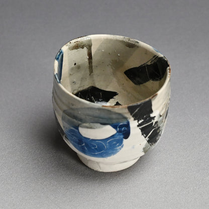 Deep Circle-Circle Chawan Tea Bowl ー重森 陽子 “丸丸 筒茶碗”