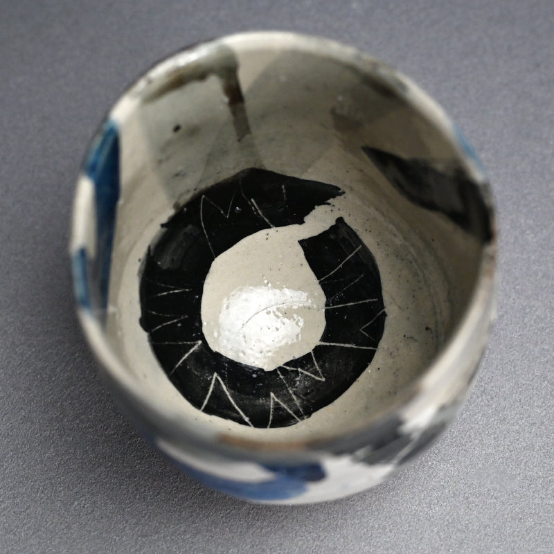Deep Circle-Circle Chawan Tea Bowl ー重森 陽子 “丸丸 筒茶碗”