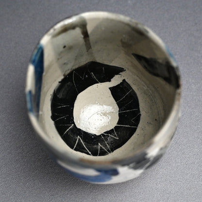 Deep Circle-Circle Chawan Tea Bowl ー重森 陽子 “丸丸 筒茶碗”