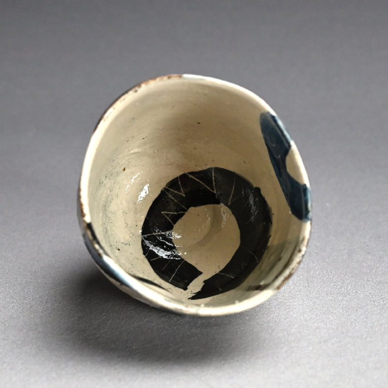 Deep Circle-Circle Chawan Tea Bowl ー重森 陽子 “丸丸 筒茶碗”