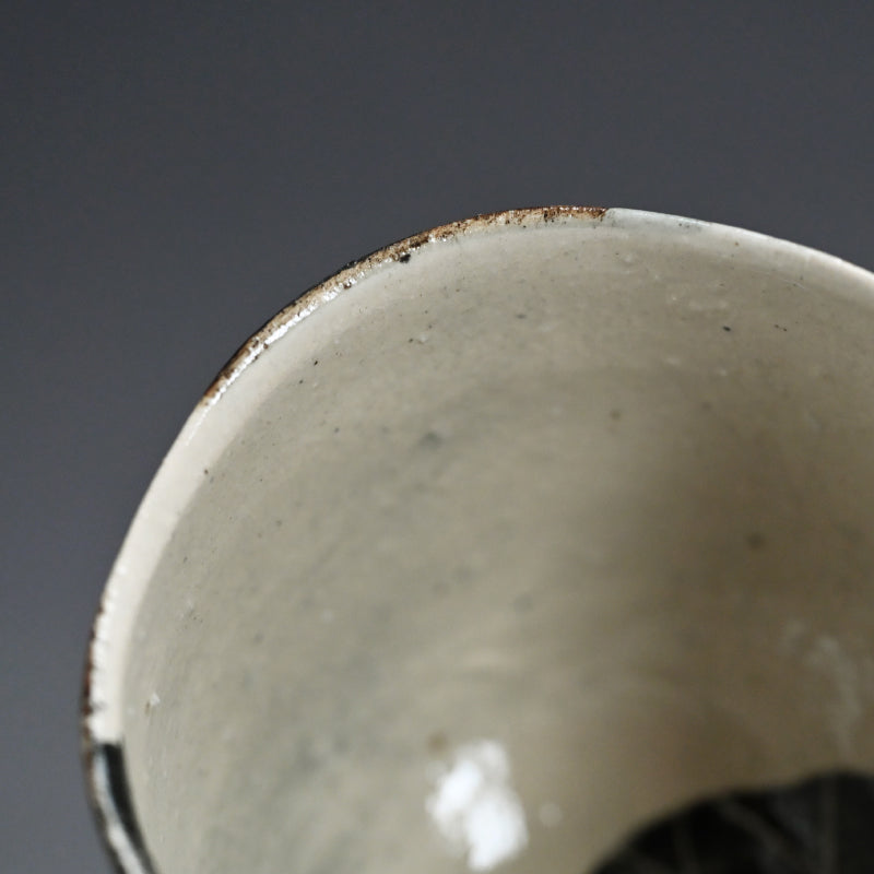 Deep Circle-Circle Chawan Tea Bowl ー重森 陽子 “丸丸 筒茶碗”