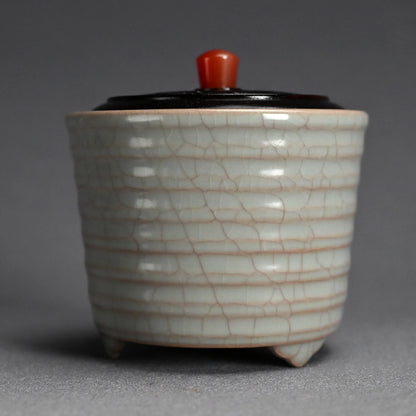 Imperial Artist Celadon Koro Incense Burner ー板谷 波山 “氷華磁香炉”