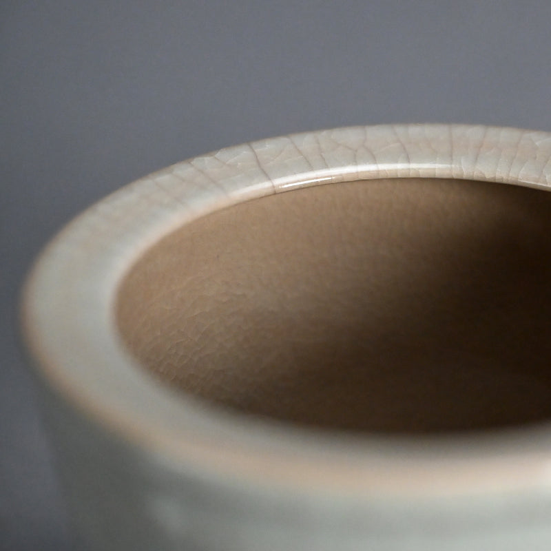 Imperial Artist Celadon Koro Incense Burner ー板谷 波山 “氷華磁香炉”