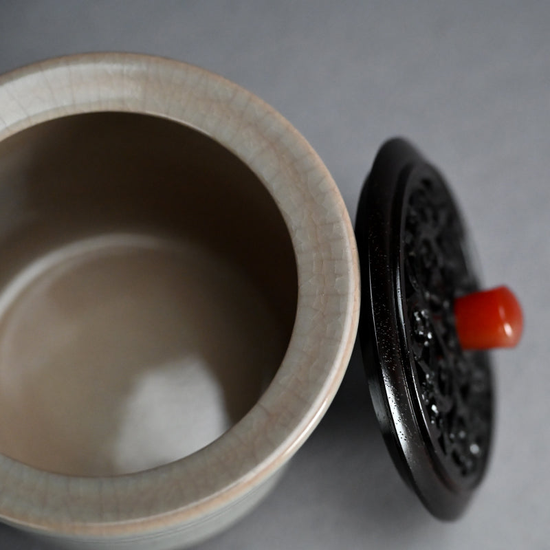 Imperial Artist Celadon Koro Incense Burner ー板谷 波山 “氷華磁香炉”