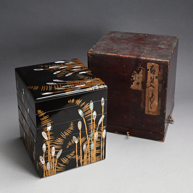 Edo p. Lacquer Stacking Box Set　