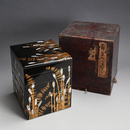 Edo p. Lacquer Stacking Box Set　
