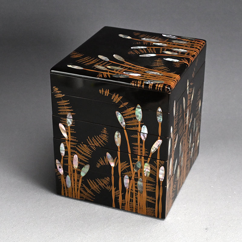Edo p. Lacquer Stacking Box Set　