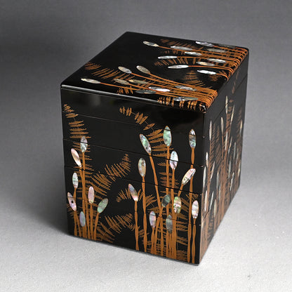 Edo p. Lacquer Stacking Box Set　