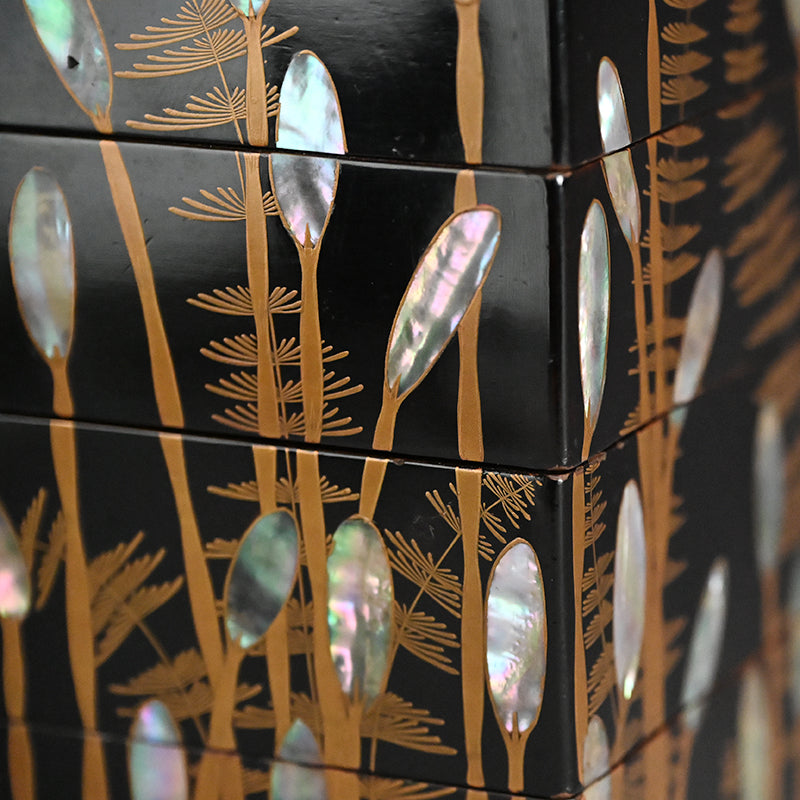 Edo p. Lacquer Stacking Box Set　