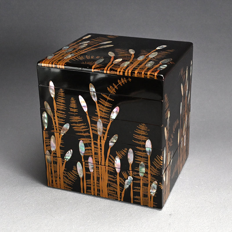 Edo p. Lacquer Stacking Box Set　