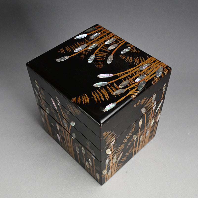 Edo p. Lacquer Stacking Box Set　
