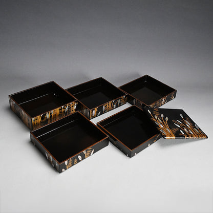 Edo p. Lacquer Stacking Box Set　