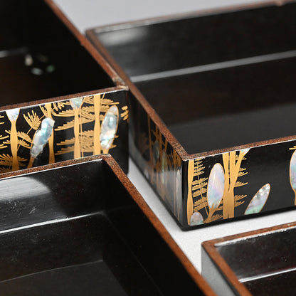 Edo p. Lacquer Stacking Box Set　
