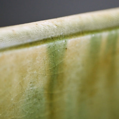 Exhibited & Awarded Oribe Zogan Vase ー臼井 和成 “織部象嵌花器”