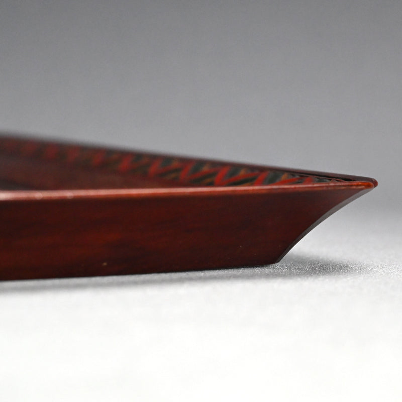 Sanuki-bori Carved and Lacquered Tray ー高橋 晥山 "讃岐彫盆"