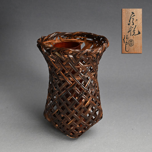 Bamboo Tea Room Basket ー西川 宗悦 “籠花入”