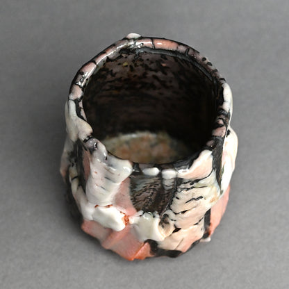 Rikkyu-Guro Yunomi Tea Bowl ー林 正太郎 "利休黒紫志野 湯呑"