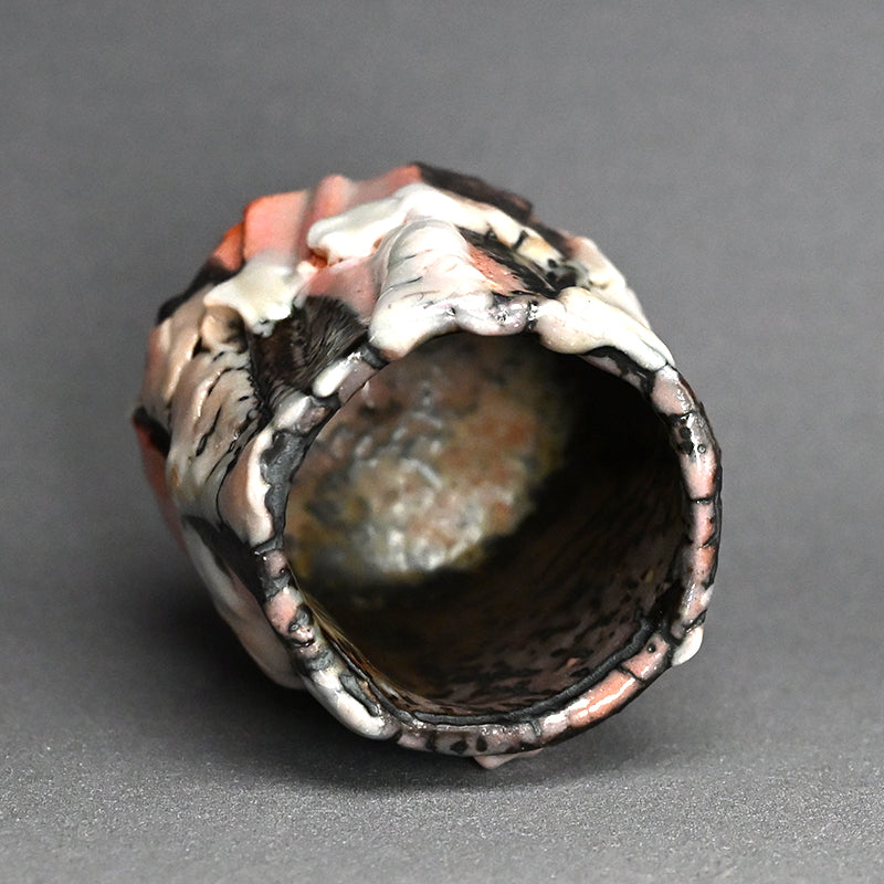 Rikkyu-Guro Yunomi Tea Bowl ー林 正太郎 "利休黒紫志野 湯呑"