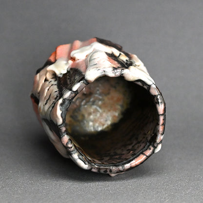 Rikkyu-Guro Yunomi Tea Bowl ー林 正太郎 "利休黒紫志野 湯呑"