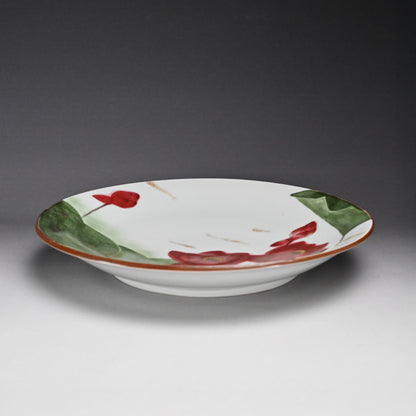 Massive Porcelain Lotus Platter ー橋詰 正英 "釉裏紅金彩蓮池図 大皿"