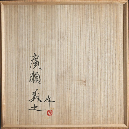 Large and Exquisite Serving Platter ー廣瀬 義之 "釉彩色絵あけび乃図 四角大皿"