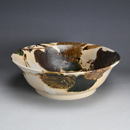 Grape Design Exhibited Vase ー武田 敏男 "鉄銅彩葡萄文鉢"