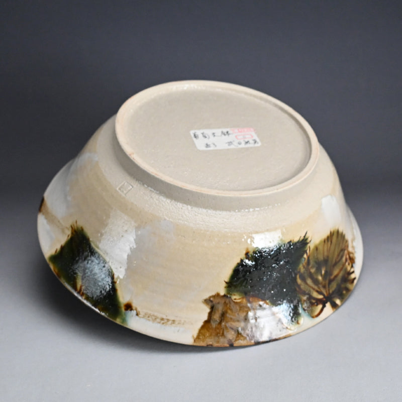 Grape Design Exhibited Vase ー武田 敏男 "鉄銅彩葡萄文鉢"