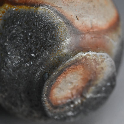 Bizen Yohen Tokkuri Sake Flask ー森 丁斎 “備前 手造り 窯変耳付徳利”