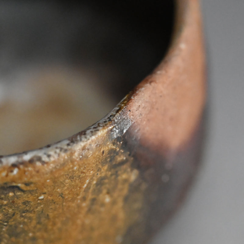 Bizen Yohen Chawan Tea Bowl ー森 丁斎 “備前 窯変茶盌”