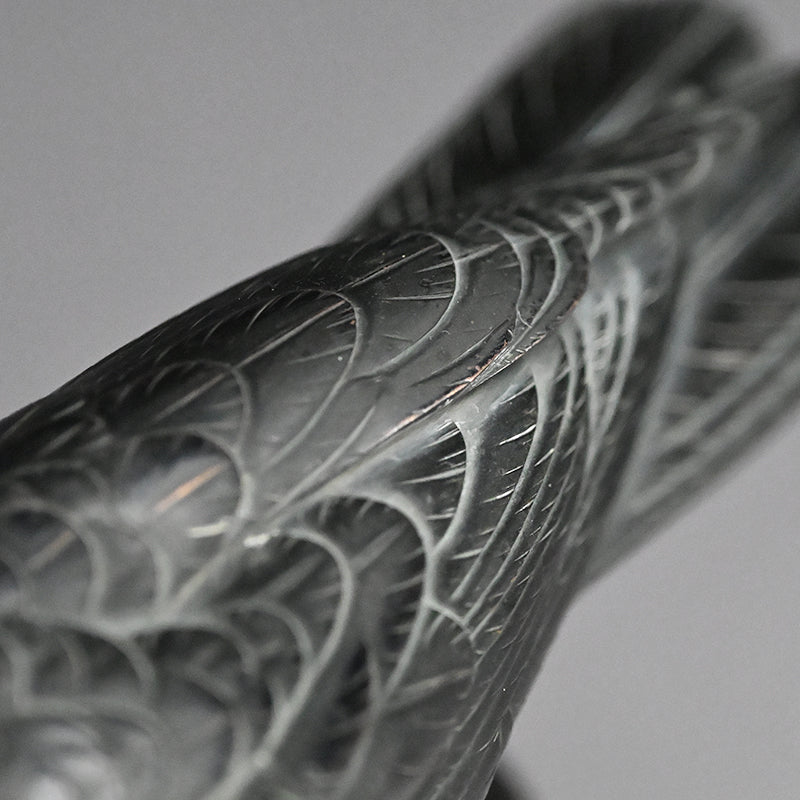 Antique Japanese Bronze Crow Okimono