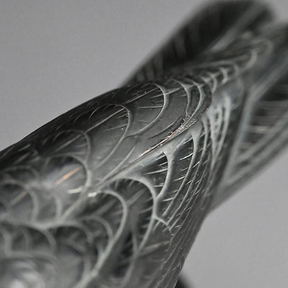 Antique Japanese Bronze Crow Okimono