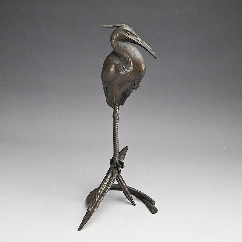 鋳造 ブロンズ置物, 白鷺