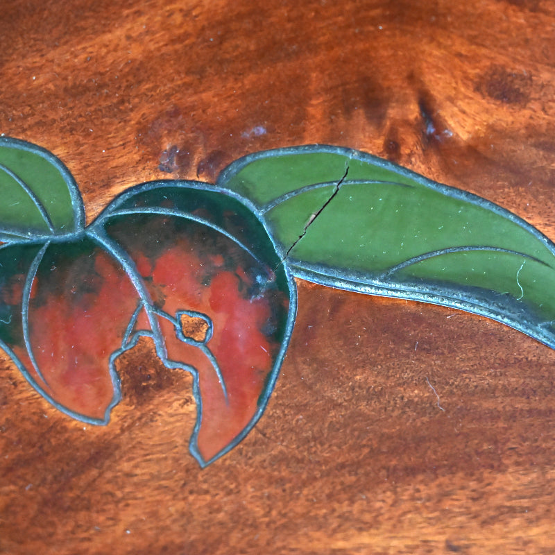 Sanuki-bori Lacquer Tray, Crow & Persimmon by Myosetsu