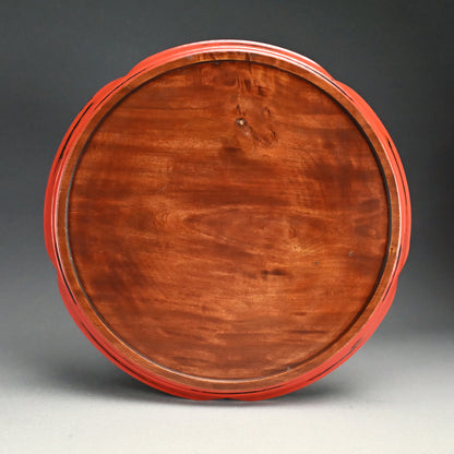 Sanuki-bori Lacquer Tray, Crow & Persimmon by Myosetsu