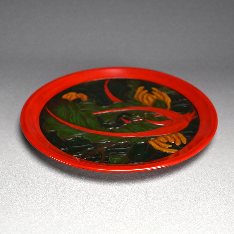 Boxed Sanuki-bori 5 pc. Tray Set ー森 象堂 "讃岐彫 小吸物膳"