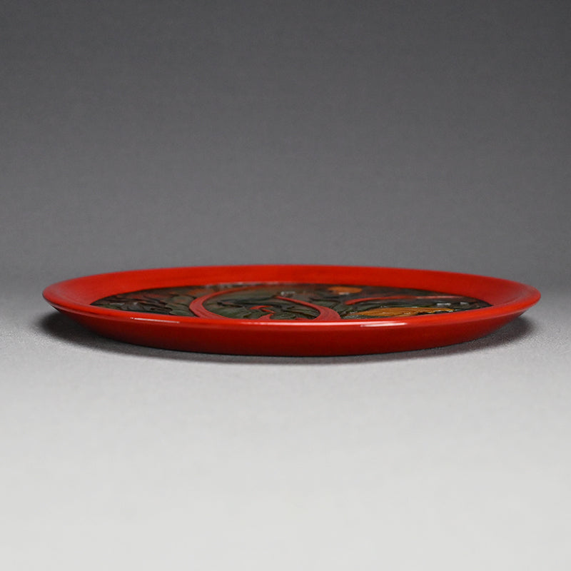 Boxed Sanuki-bori 5 pc. Tray Set ー森 象堂 "讃岐彫 小吸物膳"