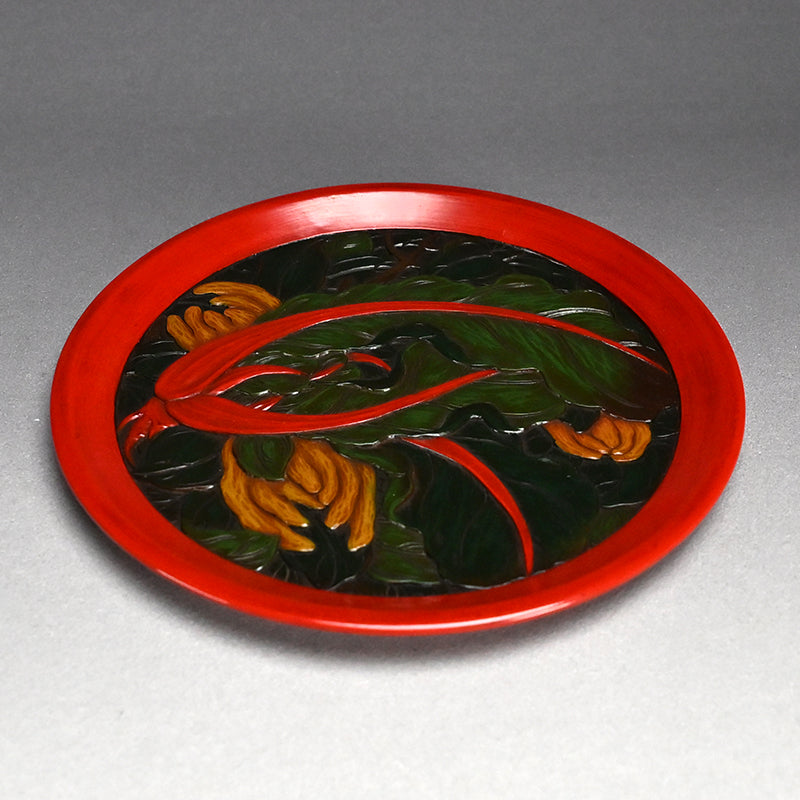 Boxed Sanuki-bori 5 pc. Tray Set ー森 象堂 "讃岐彫 小吸物膳"