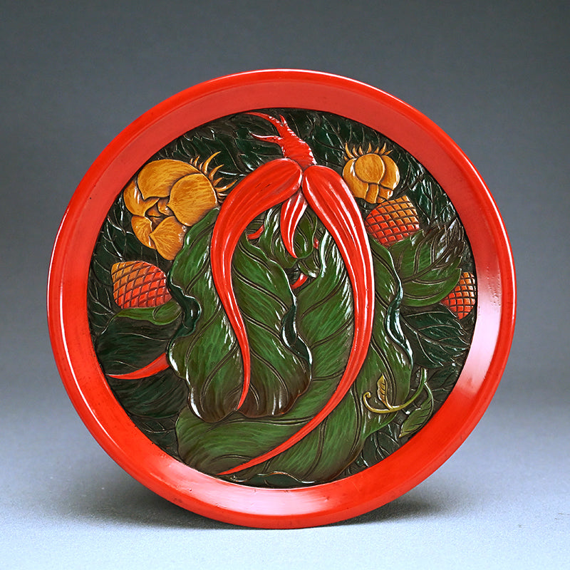 Boxed Sanuki-bori 5 pc. Tray Set ー森 象堂 "讃岐彫 小吸物膳"