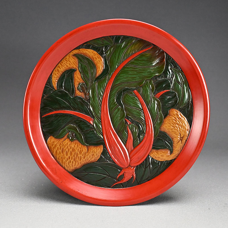 Boxed Sanuki-bori 5 pc. Tray Set ー森 象堂 "讃岐彫 小吸物膳"