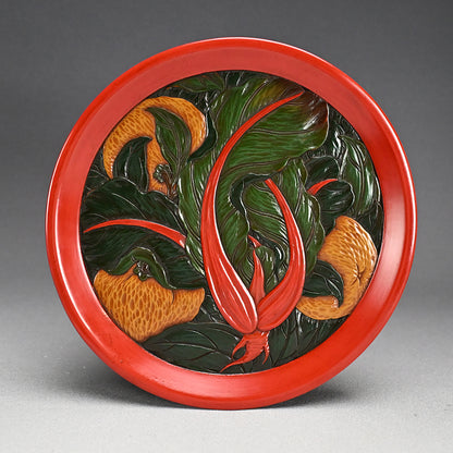Boxed Sanuki-bori 5 pc. Tray Set ー森 象堂 "讃岐彫 小吸物膳"