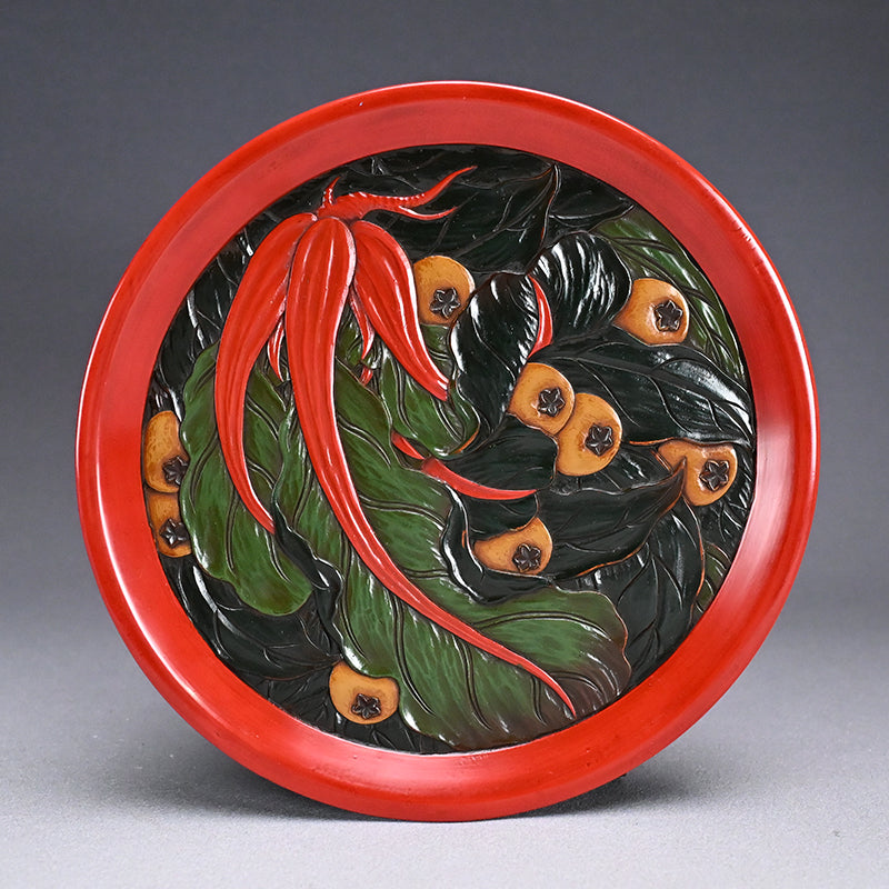 Boxed Sanuki-bori 5 pc. Tray Set ー森 象堂 "讃岐彫 小吸物膳"
