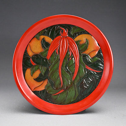 Boxed Sanuki-bori 5 pc. Tray Set ー森 象堂 "讃岐彫 小吸物膳"
